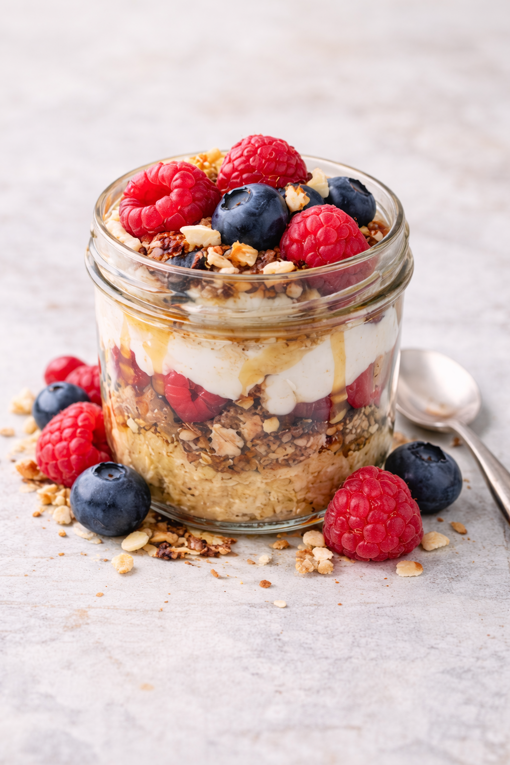 Malinovo-jogurtový pohárek s ovocem